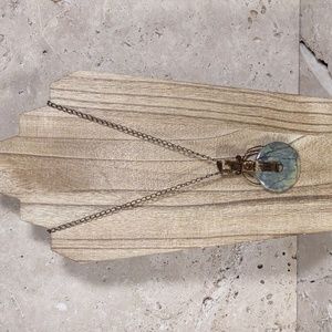 Copper Wire Wrapped Stone Pendant